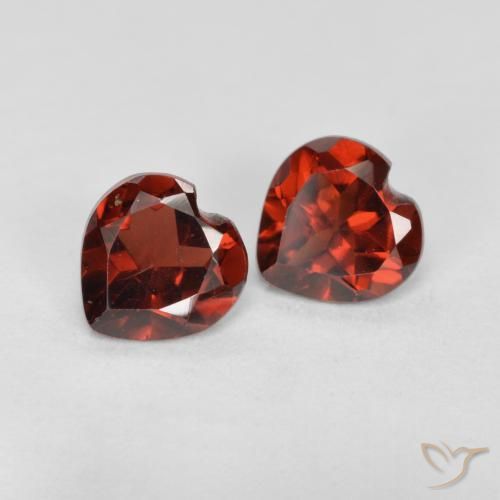 1.09 ct natürliche Johannisbeere Rot Pyrop-Granat-Edelsteine, Herz, VS