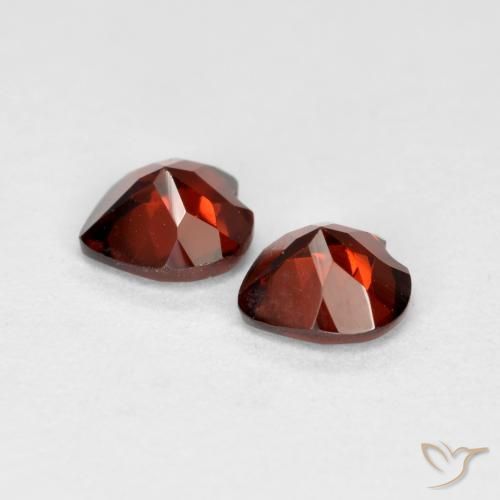 1.09 ct natürliche Johannisbeere Rot Pyrop-Granat-Edelsteine, Herz, VS