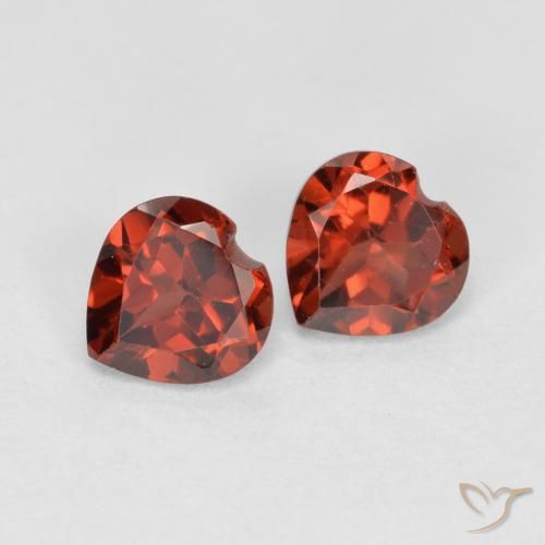 1.28 ct natürliche Johannisbeere Rot Pyrop-Granat-Edelsteine, Herz, VS