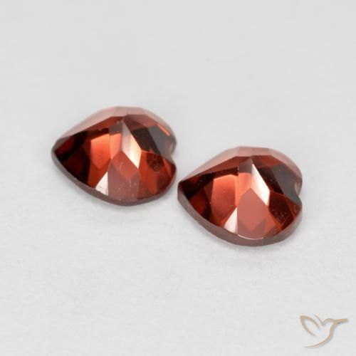 1.28 ct natürliche Johannisbeere Rot Pyrop-Granat-Edelsteine, Herz, VS