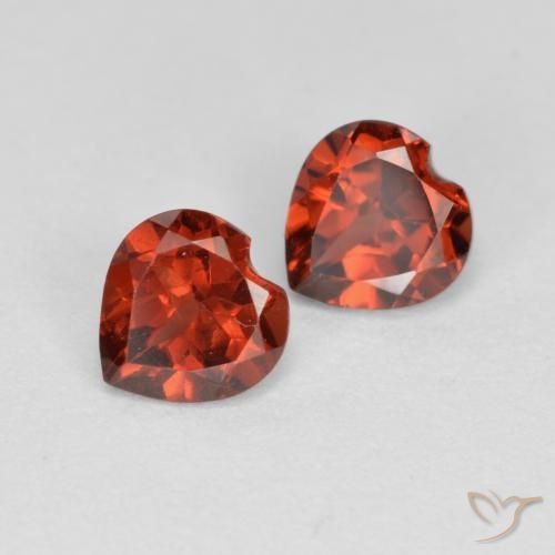 1.25 ct natürliche Hellrot Pyrop-Granat-Edelsteine, Herz, VS