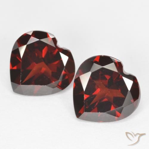 3.75ctw Natürlicher dunkelrot Pyrop-Granat, Herz, VVS-VS