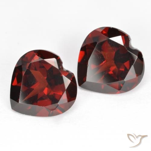 3.75 ct natürliche dunkelrot Pyrop-Granat-Edelsteine, Herz, VVS-VS