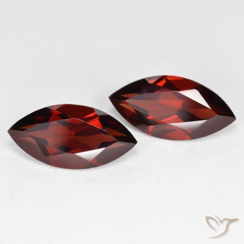 3.97 ct natürliche Mittelrot Pyrop-Granat-Edelsteine, Marquise, VVS