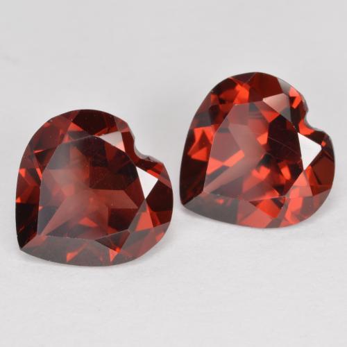 3.67 ct natürliche Mittelrot Pyrop-Granat-Edelsteine, Herzform, VVS-VS