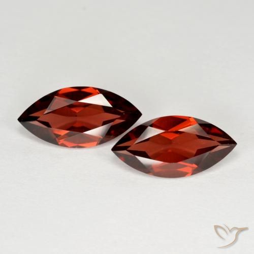 3.83ctw Natürlicher Mittelrot Pyrop-Granat, Marquise, VS