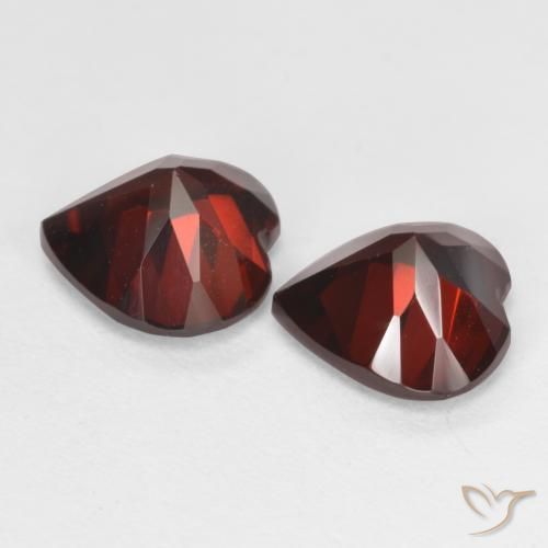 4.18 ct natürliche tiefrot Pyrop-Granat-Edelsteine, Herz, VVS-VS