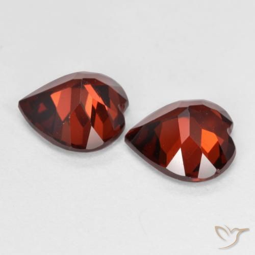 3.51 ct natürliche Tiefes Blutrot Pyrop-Granat-Edelsteine, Herz, VVS-VS