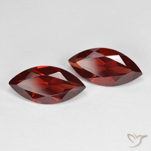 3.95 ct natürliche Mittelrot Pyrop-Granat-Edelsteine, Marquise, VVS-VS