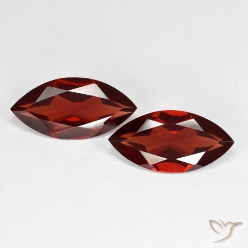 3.60ctw Natürlicher Mittelrot Pyrop-Granat, Marquise, VVS-VS
