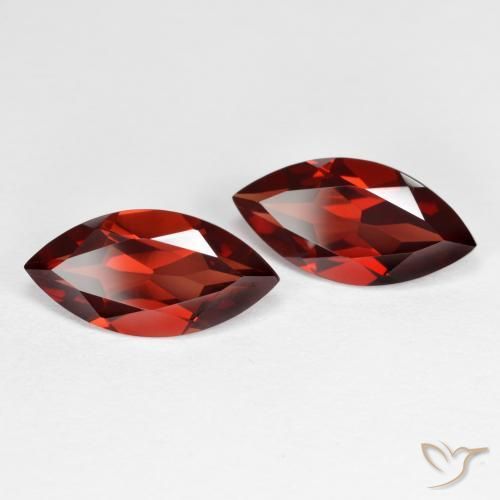 3.95 ct natürliche Sangria Rot Pyrop-Granat-Edelsteine, Marquise, VVS-VS