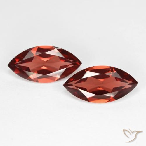 3.76ctw Natürlicher Tiefes Ziegelrot Pyrop-Granat, Marquise, VS
