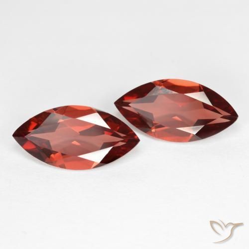 3.76 ct natürliche Tiefes Ziegelrot Pyrop-Granat-Edelsteine, Marquise, VS