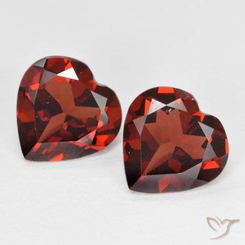 3.50ctw Natürlicher Johannisbeere Rot Pyrop-Granat, Herz, VS