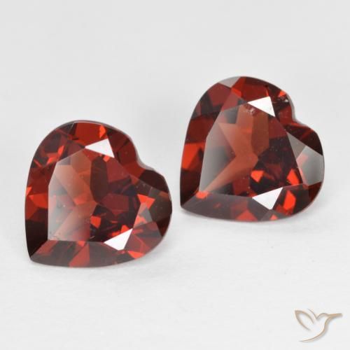 3.50 ct natürliche Johannisbeere Rot Pyrop-Granat-Edelsteine, Herz, VS
