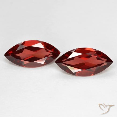 3.77ctw Natürlicher Tiefes Scharlachrot Pyrop-Granat, Marquise, VVS-VS
