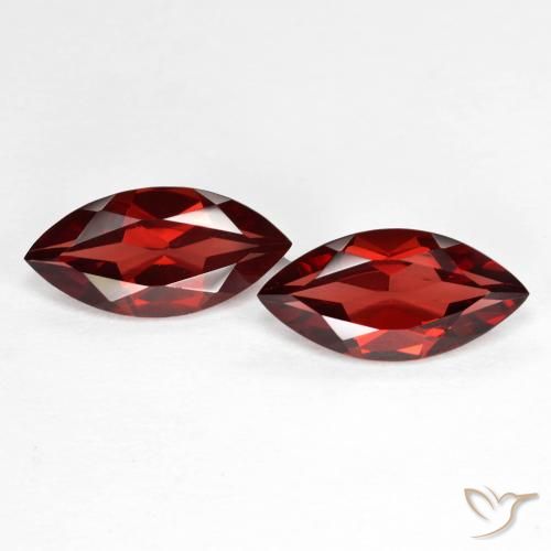 3.85ctw Natürlicher Johannisbeere Rot Pyrop-Granat, Marquise, VVS