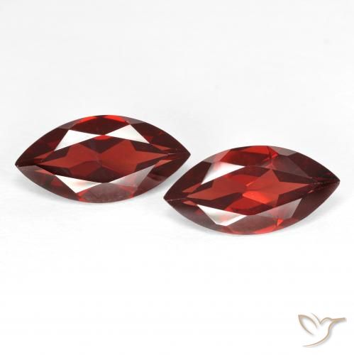 3.93ctw Natürlicher Mittelrot Pyrop-Granat, Marquise, VVS-VS