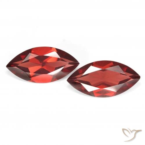 3.96ctw Natürlicher Mittelrot Pyrop-Granat, Marquise, VVS-VS