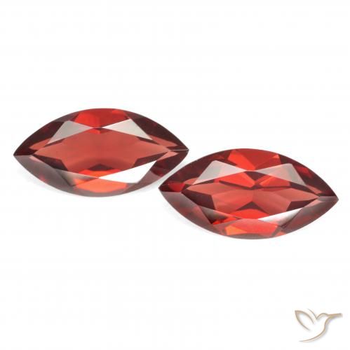 3.93ctw Natürlicher Mittelrot Pyrop-Granat, Marquise, VVS-VS