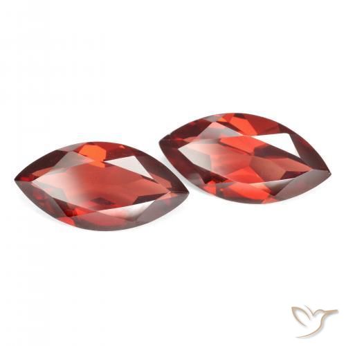 3.93 ct natürliche Mittelrot Pyrop-Granat-Edelsteine, Marquise, VVS-VS