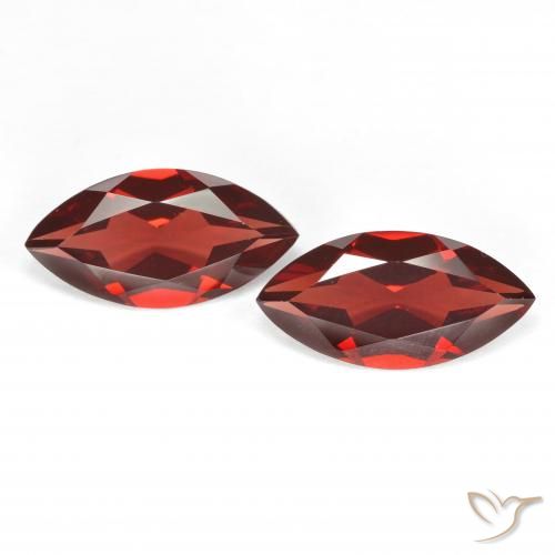 3.89ctw Natürlicher Sangria Rot Pyrop-Granat, Marquise, VVS-VS