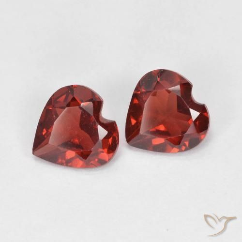 0.99ctw Natürlicher Johannisbeere Rot Pyrop-Granat, Herz, VVS-VS