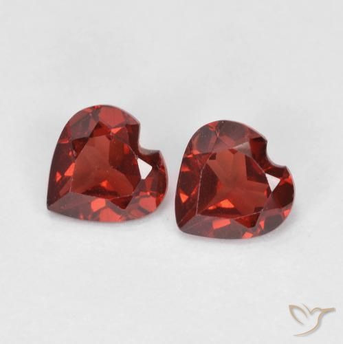 0.99 ct natürliche Johannisbeere Rot Pyrop-Granat-Edelsteine, Herz, VVS-VS