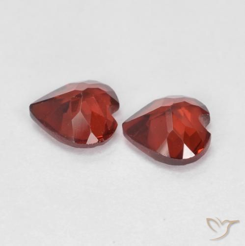 0.99 ct natürliche Johannisbeere Rot Pyrop-Granat-Edelsteine, Herz, VVS-VS