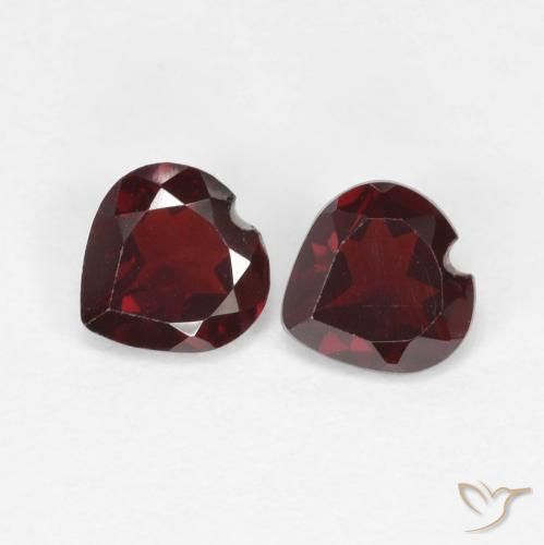 0.96ctw Natürlicher Tiefes Blutrot Pyrop-Granat, Herz, VVS-VS