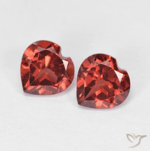 1.31ctw Natürlicher Mittelrot Pyrop-Granat, Herz, VVS-VS