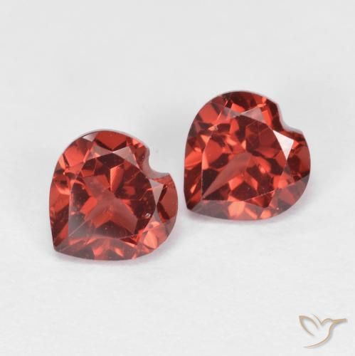 1.31 ct natürliche Mittelrot Pyrop-Granat-Edelsteine, Herz, VVS-VS