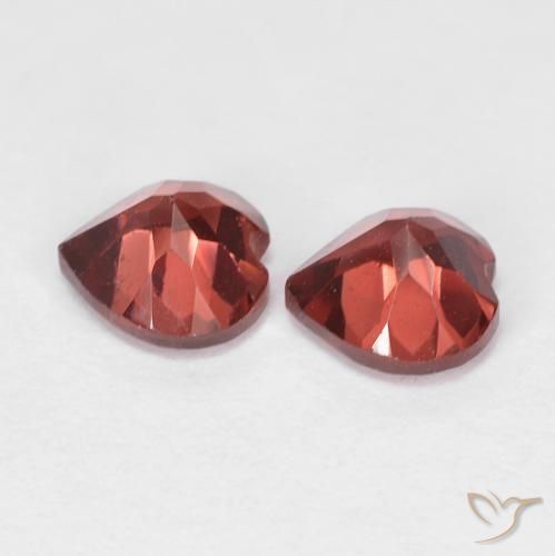 1.31 ct natürliche Mittelrot Pyrop-Granat-Edelsteine, Herz, VVS-VS