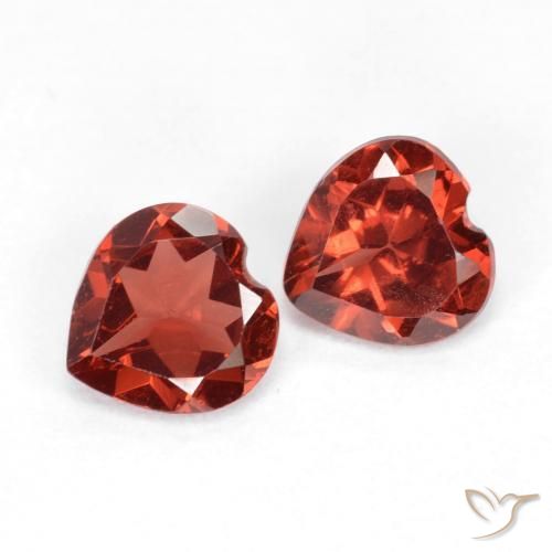 1.09 ct natürliche Johannisbeere Rot Pyrop-Granat-Edelsteine, Herz, VVS-VS