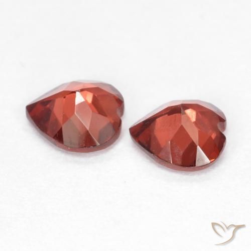 1.09 ct natürliche Johannisbeere Rot Pyrop-Granat-Edelsteine, Herz, VVS-VS