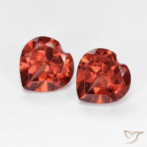1.31ctw Natürlicher Mittelrot Pyrop-Granat, Herz, VVS-VS