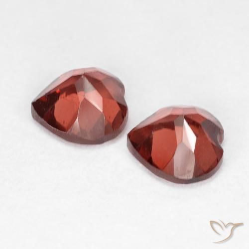 1.31 ct natürliche Mittelrot Pyrop-Granat-Edelsteine, Herz, VVS-VS