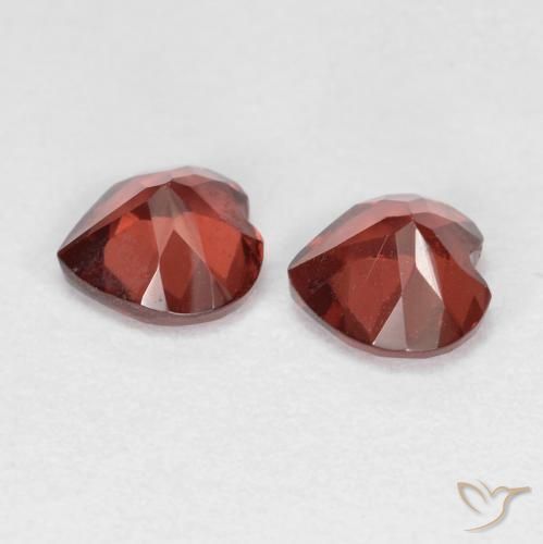 1.16 ct natürliche Johannisbeere Rot Pyrop-Granat-Edelsteine, Herz, VVS-VS