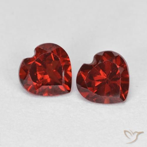 1.18ctw Natürlicher Sangria Rot Pyrop-Granat, Herz, VVS-VS