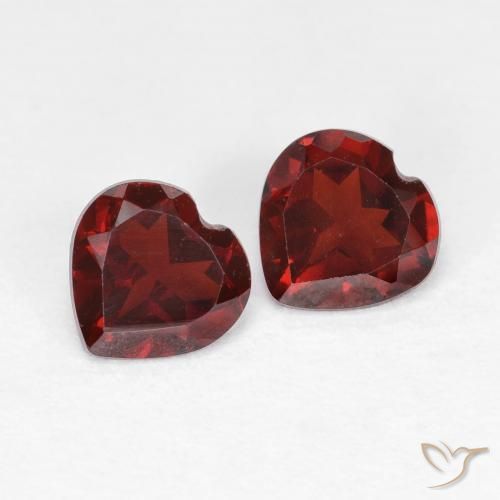 1.04 ct natürliche Blutrot Pyrop-Granat-Edelsteine, Herz, VVS-VS
