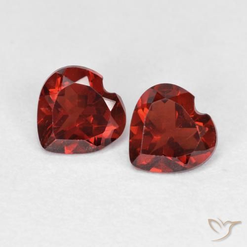 0.99ctw Natürlicher Sangria Rot Pyrop-Granat, Herz, VVS-VS