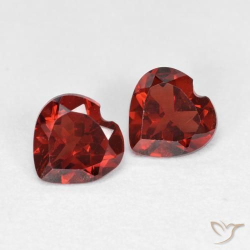 0.99 ct natürliche Sangria Rot Pyrop-Granat-Edelsteine, Herz, VVS-VS