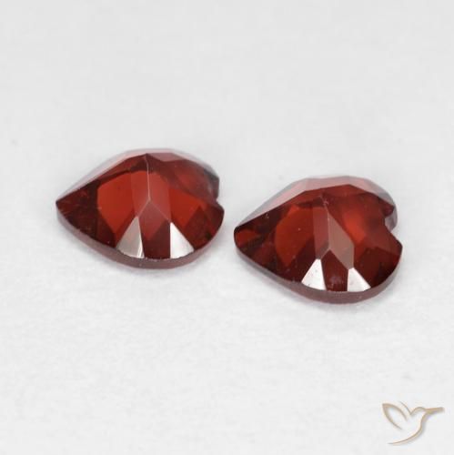 0.99 ct natürliche Sangria Rot Pyrop-Granat-Edelsteine, Herz, VVS-VS