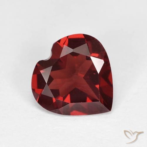 1.70ct Natürlicher Mittelrot Pyrop-Granat, Herz, VVS