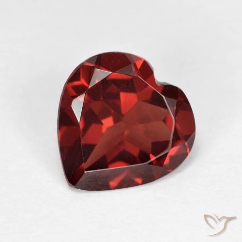 1.86ct Natürlicher Mittelrot Pyrop-Granat, Herz, VVS