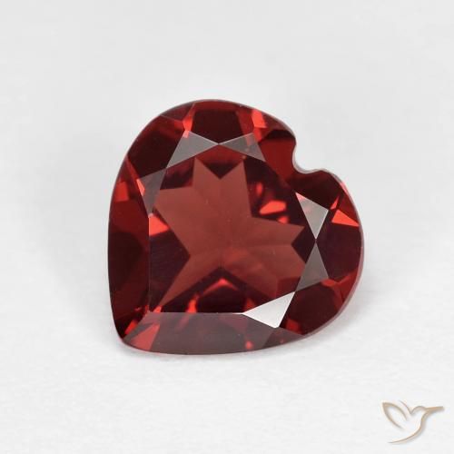 1.72ct Natürlicher Sangria Rot Pyrop-Granat, Herz, VVS