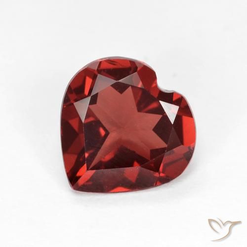 1.78ct Natürlicher Johannisbeere Rot Pyrop-Granat, Herz, VVS, Photo A