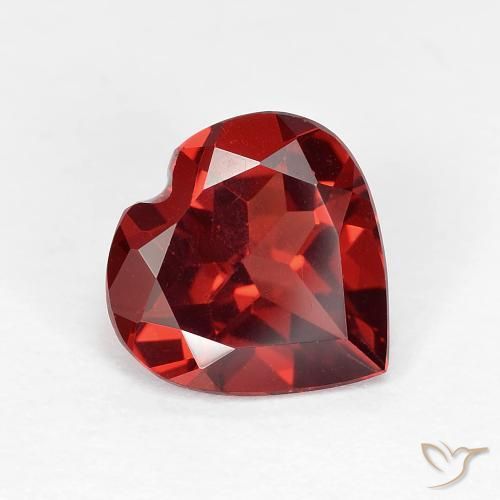 1.80ct Natürlicher Mittelrot Pyrop-Granat, Herz, VVS