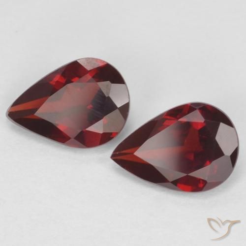 1.23 ct natürliche dunkelrot Pyrop-Granat-Edelsteine, Birnenform, VVS-VS