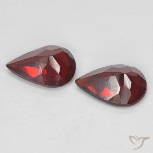 1.23 ct natürliche dunkelrot Pyrop-Granat-Edelsteine, Birnenform, VVS-VS